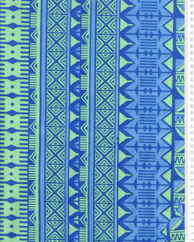Tissu Polynésien TURE Bleu - Tissushop